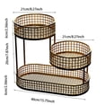 thumbnail image 4 of IAJFHAFS 3 Tier Fruit Basket Countertop Round Artistical Fruit Basket Bowl For Kitchen Counter Compact Metal Mesh Basket Fruits & Vegetables Stand, 4 of 5