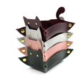 thumbnail image 3 of Cuero Pu Con Forma De Gato, Bandeja De Almacenamiento Plegable, Caja Contenedora De Joyas Para Llaves Para Uso En El Hogar Y La Oficina Eigraketly HA044171-02, 3 of 6