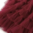 thumbnail image 6 of IROINNID tail Elastic Waist Skirt For Women Ruffled Mesh Skirt High Waist Prom Poached Skirt Half Skirt Solid Color Skirt, 6 of 7