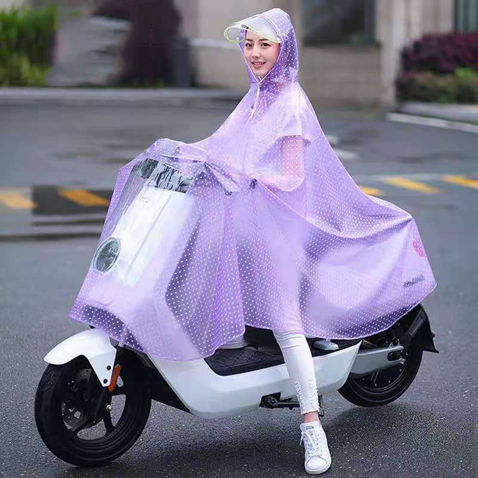 hjælpemotor Transistor lovgivning Cycling Rain Poncho Scooter Rain Cape Motorcycle Raincoat Cycling Rain  Poncho Waterproof Scooter Rain Capes For Men WomenViolet Without  Retroreflector 4XL Thicken - Walmart.com