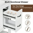 thumbnail image 4 of 30" Bathroom Vanity with Ceramic Sink Top, Vanity Cabinet with Multi-Functional Drawer, Solid Wood Legs, White, 4 of 9