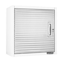 Seville Classics UltraHD Solid Steel Lockable Wall Cabinet Organizer, w/ Adjustable Shelf, White, 24" W x 12" D x 24" H