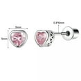 thumbnail image 2 of QQTDFG 20G Surgical Steel Stud Earring Heart CZ Cartilage Earring Helix Tragus Piercing-Style 8, 2 of 5