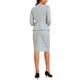 thumbnail image 3 of INSPIRAR CHIC Conjunto de 2 Piezas de Tweed para Mujer, Chaqueta de Botones de 3/4 de Manga, Conjunto de Falda Lápiz, Azul Claro XS, 3 of 6
