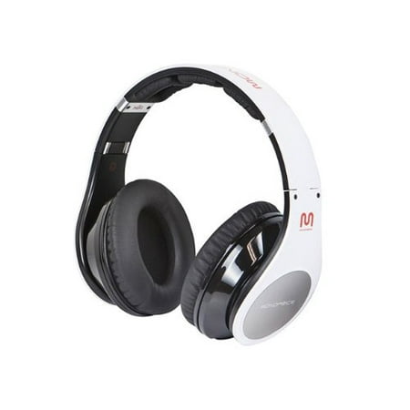 Monoprice Premium Bluetooth Hi-Fi Over-the-Ear Headphones - White (110246)
