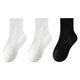 thumbnail image 2 of Kids' 3-Pack Solid Color Cotton Sports Socks for Boys and Girls - Moisture Wicking, Odor Resistant, Everyday Wear, 2 of 6