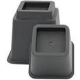 thumbnail image 1 of Pieds de Meubles de Lit Réglables Noirs de 3 Po, 5 Po Ou 8 Po, Plastique Résistant - Risers de Lit Set de 4, 1 of 5