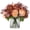 Gold, variant on PYY Golden Brown Silk Peony Bouquet in Glass Vase with Faux Water – Real Touch Artificial Flowers for Home Decor and Home Office, Wedding, Table Centerpiece