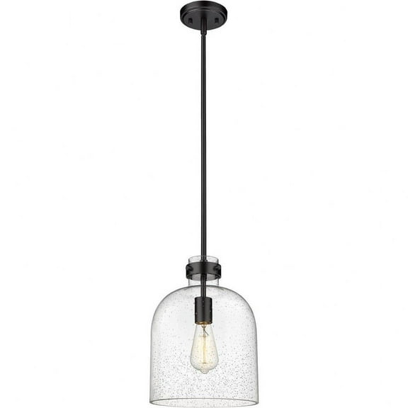 1 Light Chandelier in Transitional Style-13 inches Tall and 9.5 inches Wide-Matte Black Finish Bailey Street Home 372-Bel-4620085