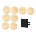 thumbnail image 4 of KLKCMS 8 Pieces Unfinished Wood Coasters for Crafts with Non Slip Pads Blank Wooden Coasters Tabletop Protection for Dyeing Writing Round, 4 of 9