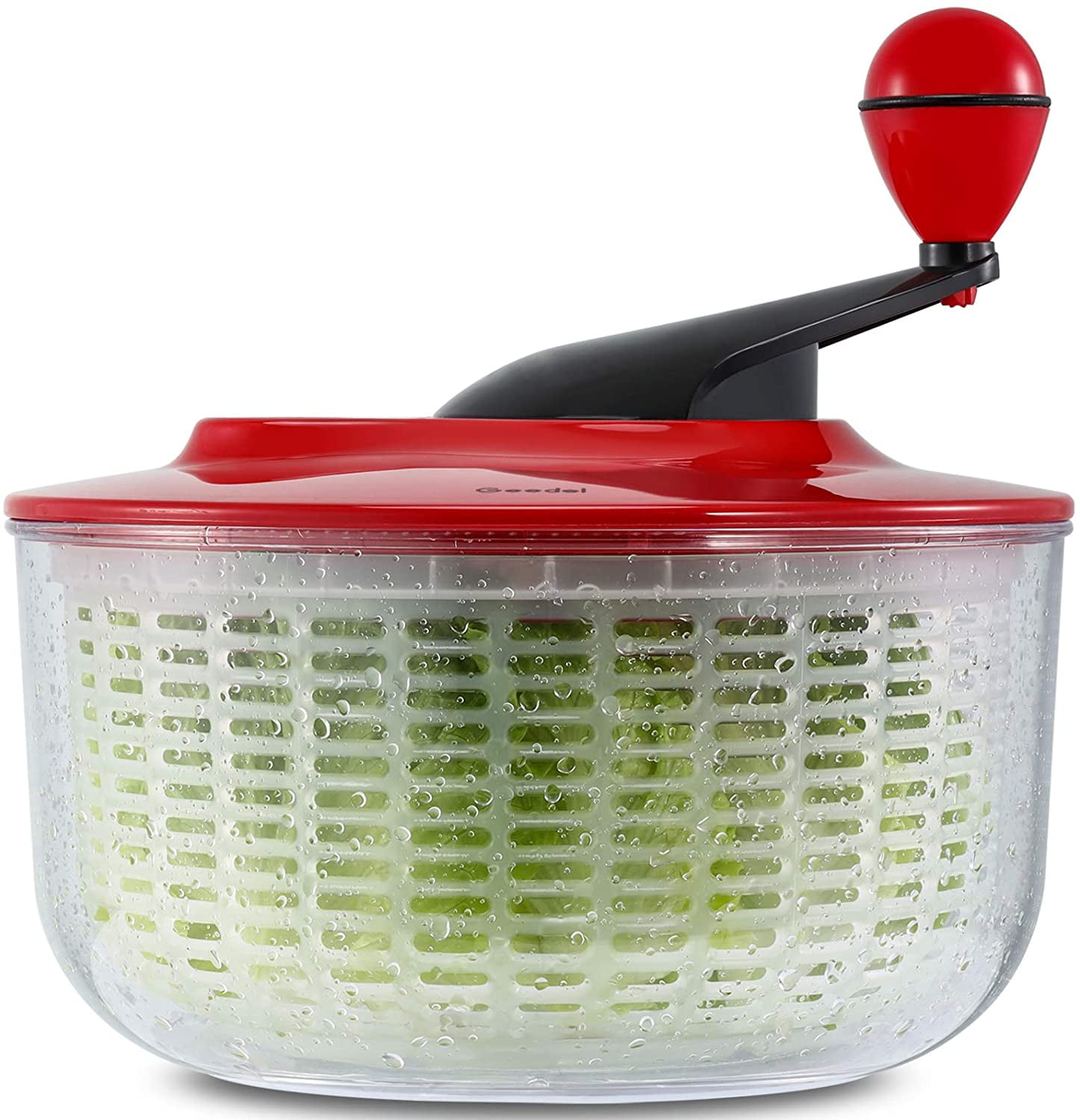 Geedel 4.5 Quart Salad Spinner Red