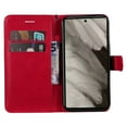 thumbnail image 3 of for Google Pixel 7a 6.1 inch Wallet Case, with Credit Card Holder and Wrist Strap, RFID Blocking PU Leather Flip Magnetic Cell Phone Cover Case for Google Pixel 7a, Red, 3 of 8