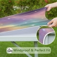 thumbnail image 6 of Colorful Tie Dye Nebula Pattern Square Fitted Tablecloth with Elastic Edge,Square Table Cover,Washable Elastic Table Cover for Home Kitchen Party Decor 34"x34", 6 of 6