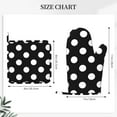 thumbnail image 4 of Kll Black And White Polka Dot Oven Gloves And Pot Holders Grill Gloves - Oven Gloves And Pot Holders, Non-Slip Cooking Gloves With Recycled Pads, 4 of 9