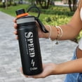 thumbnail image 3 of Ozizo Blender Bottle with Mixer and Straw , 22 ounces Insulated Stainless Steel Shaker Bottle for Protein Shakes, 2 Bottles, 3 of 10