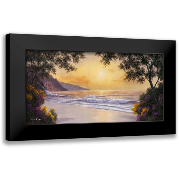 Romanello, Diane 14x9 Black Modern Framed Museum Art Print Titled - Purple and Gold