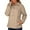 Khaki, variant on Waterproof Raincoat with Hood Windbreaker Rain Jacket for Women Quarter Zip Pullover Lightweight Hiking Outdoor
