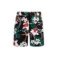 thumbnail image 1 of Txlixc Pantalones cortos de playa para hombres con cintura elástica, impresión hawaiana suelta Txlixc moda, 1 of 4