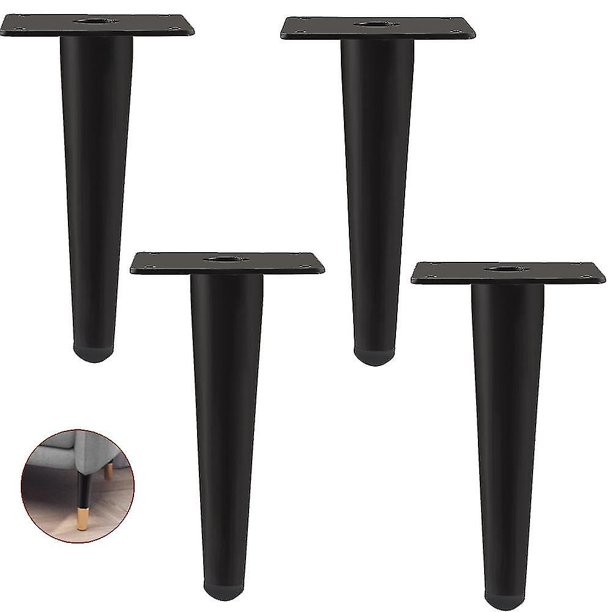 Juego de 4 patas para muebles, patas de sofá inclinadas, patas de mesa, patas de metal para la cama, para mesas de café, armarios y sofás, capacidad de carga de 300kg kaili Sencillez