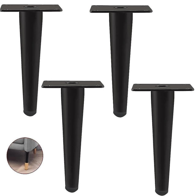 Juego de 4 patas para muebles, patas de sofá inclinadas, patas de mesa, patas de metal para la cama, para mesas de café, armarios y sofás, capacidad de carga de 300kg kaili Sencillez