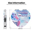 thumbnail image 3 of Pofeuu Monster High for Portable Pocket Makeup Mirror PU Cover Compact Travel Mirror with Normal and Magnifying Double Sided Glass-Heart Shape, 3 of 9