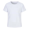 thumbnail image 2 of CUZIBR Boys Rash Guard Swim Shirt Solid Color Breathable Short Sleeve Crewneck Swimwear Basketball Athletic Running Tee For Toddler Kids Youth Sport Tops Basic Tees Tagless,White,11-12 Years, 2 of 3