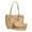 Khaki, variant on Stylish Woven Tote Handbag For Women Casual Daily Use Work Shopping Shoulder Bag