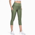 thumbnail image 3 of Women High Waisted Reflective Yoga Pants Tummy Control Workout Leggings Squat Proof Stretchy Gym Running Tight Fit Activewear, 3 of 3