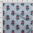 thumbnail image 2 of oneOone Silk Tabby Fabric Leaves & Floral Block Fabric Prints By Yard 42 Inch Wide, 2 of 4