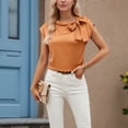 thumbnail image 5 of Wensltd Women's Blouses Solid Color Casual Fashion Style Solid Color Lightweight Soft Work Office Shirt, 5 of 5
