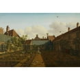 thumbnail image 3 of Paulus Constantijn la Fargue 24x18 Black Modern Framed Museum Art Print Titled - View of a Town House Garden in the Hague (1775), 3 of 5