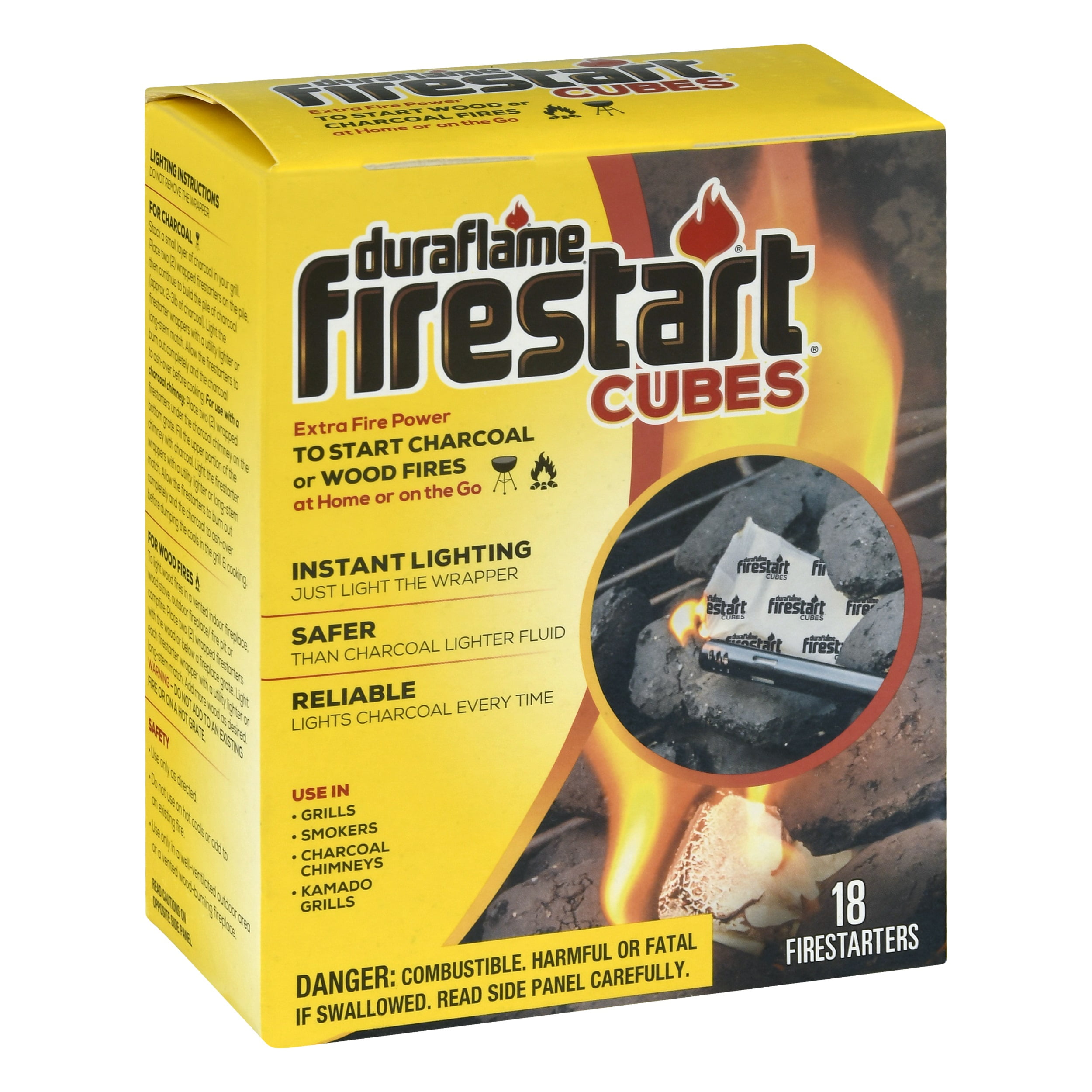 Duraflame Firestart Cubes 18-Pack, Fire Starters for Wood or Charcoal