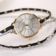 thumbnail image 4 of Reloj de cuarzo de aleación de PU multicapa con cuerda trenzada de moda retro para mujer (negro), 4 of 4