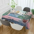 thumbnail image 2 of Yayeee Tablecloths 54" x 54" Rectangle Wrinkle Resistant Party Table Cover, Green Window Sea, 2 of 8