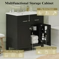 thumbnail image 6 of Montary 30" Modern Bathroom Vanity Cabinet with Ceramic Undermount Sink, 2 Doors & 1 Drawer, Solid Wood & MDF Construction, Black, 6 of 9