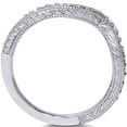thumbnail image 4 of Pompeii 1/6ct Unique Curved Diamond Wedding Ring 14K White Gold (G/H,SI1-SI2), 4 of 6