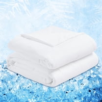 Yuurom Cooling Comforter Queen Size Double-Sided All Season Blanket Cool Soft Lightweight Duvet for Hot Sleepers - White Queen 88x88 inches