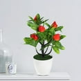 thumbnail image 4 of Artificial Fruit Tree Bonsai Plant for Home Decor - Premium Realistic Simulation, Lifelike Leaf & Fruit, Elegant Indoor Accent for Living Room, Office, Coffee Table, and Gift Use, 4 of 5