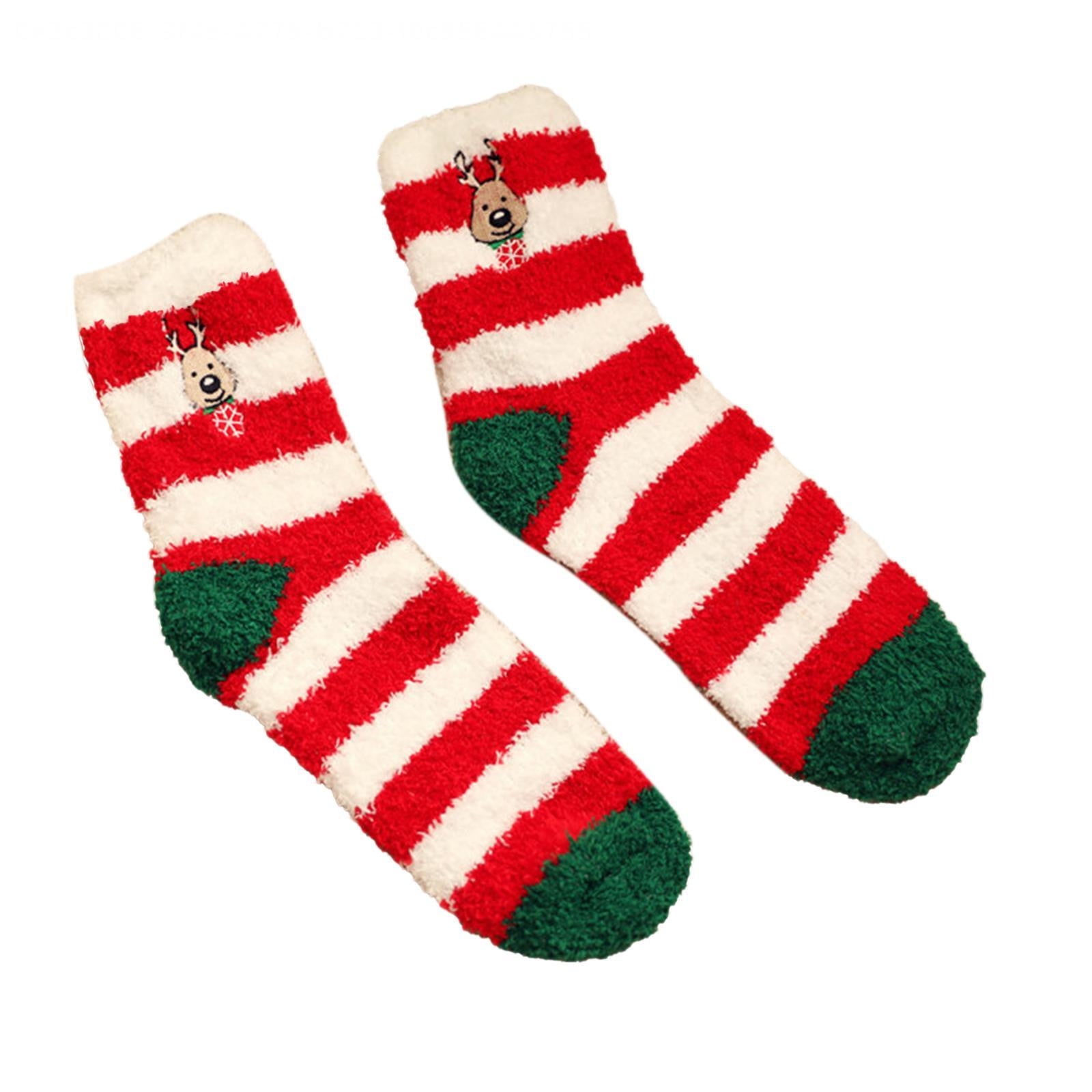 Cute Fuzzy Christmas Socks 