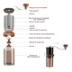 thumbnail image 3 of Molinillo De Cafe Manual Portátil Coffee De Acero Inoxidable Núcleo De Molienda Xtellar cafe, 3 of 4