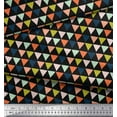 thumbnail image 3 of Soimoi Black Cotton Duck Fabric Triangle Geometric Print Sewing Fabric Yard 42 Inch Wide, 3 of 3
