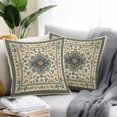 thumbnail image 2 of Waterproof Throw Pillow Covers Set of 2, 16x16 Inch Boho Green Decorative Pillowcases Outdoor Pillow Slip Cushion Covers Set for Couch Tent Ethnic Southwestern Retro Geometric, 2 of 7