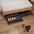 thumbnail image 3 of Zapatera bajo cama con ruedas, organizador de zapatos debajo de la cama con asas, cajas de almacenamiento gran capacidad para juguetes, zapatos, ropa,, 3 of 7