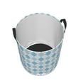 thumbnail image 3 of Bingfone Blue And White Squares Waterproof Foldable Laundry Hamper Bucket With Handles For Storage Bin,Clothes Hamper (Medium ), 3 of 8