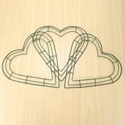 3 Pack Heart Metal Wreath 12 Inch Heart-Shaped Wire Wreath Frame for Home Wedding Valentine's Day DIY Crafts