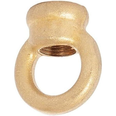 

15/16 Inch Diameter Cast Brass Loop with Wire Way Tapped 1/8IP Unfinished Brass
