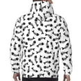 thumbnail image 7 of Pofeuu Fish Bone Print Mens Casual Hooded Collar Drawstring Hoodies Pullover Sweatshirts Casual Long Sleeve Shirts-Small, 7 of 7