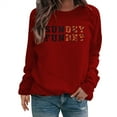 thumbnail image 2 of Baberdicy Sweatshirt for Women Game Day Sweatshirt Women Sundey Fundey Sweatshirt Football Season Hoodie Sunday Shirt Crew Neck Pullover Pullover Sweaters for Women Red, 2 of 4