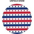 thumbnail image 4 of USA Flag Checkered Tablecloth Round 60\u201dx60\u201d Stars Patriotic Table Cloths for Parties Waterproof Fabric Protector for July 4th Independence Day Small Tablecloths Decor for Party Holiday Home, 4 of 6