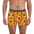 thumbnail image 2 of Bingfone Brown Wood Grain Sunflower A Men's Underwear - Casual Stretch Boxer Briefs-X-Large, 2 of 7